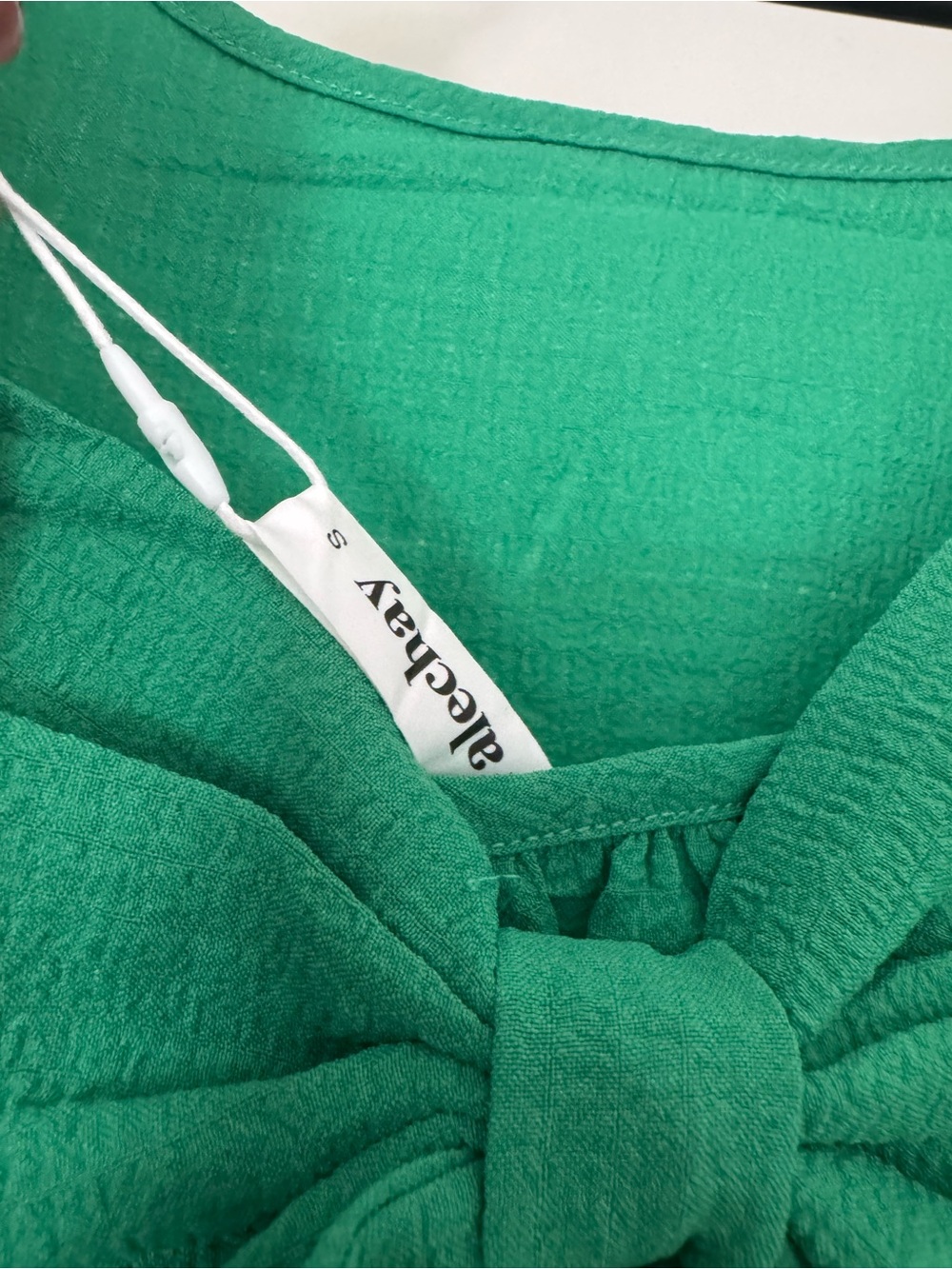 Green Ruffle Sleeve Top - Picture 3 of 3